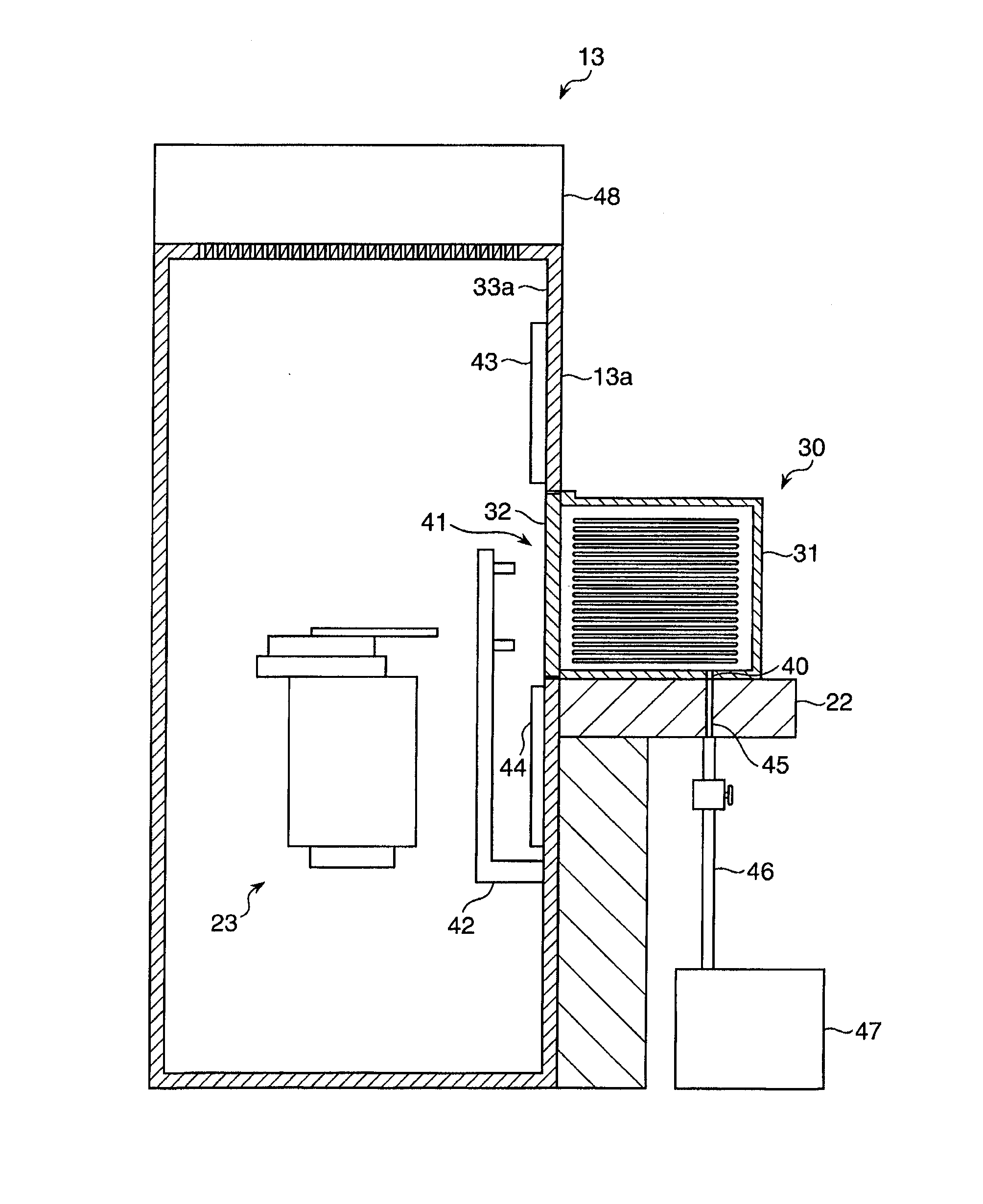 Substrate processing apparatus, cover opening and closing mechanism,shielding mechanism, and method for purging container