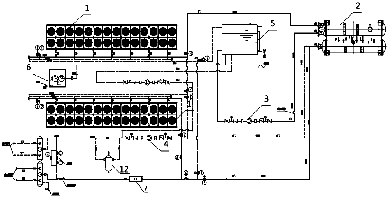 Cascade type refrigerating and heating energy-saving system