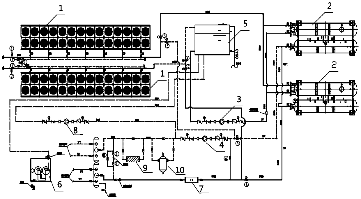 Cascade type refrigerating and heating energy-saving system