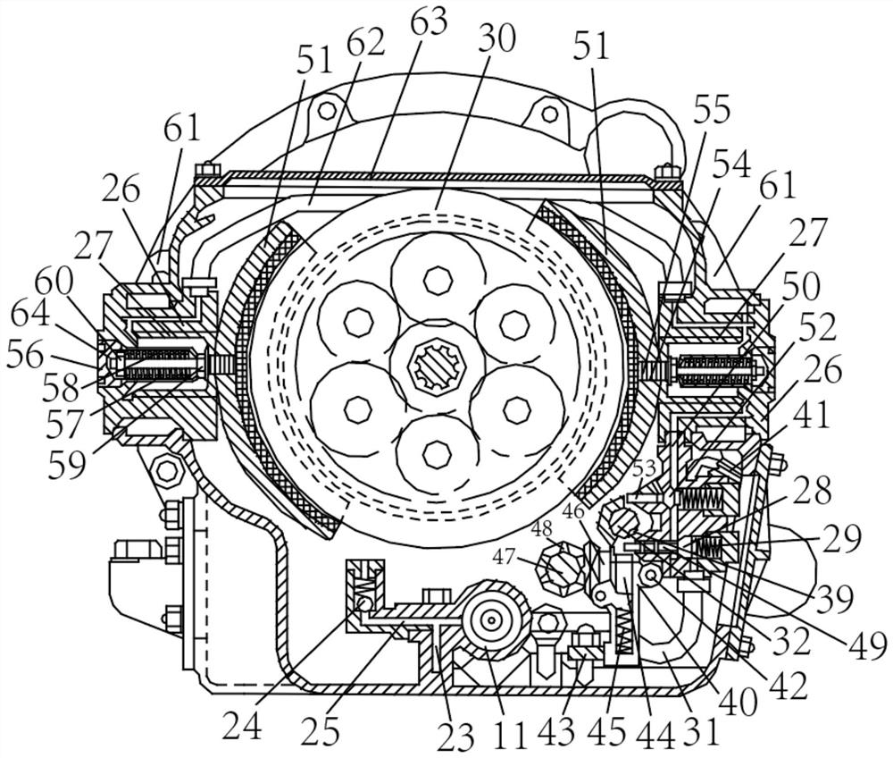 Pedal transmission mechanism of escalator gear mechanism control device