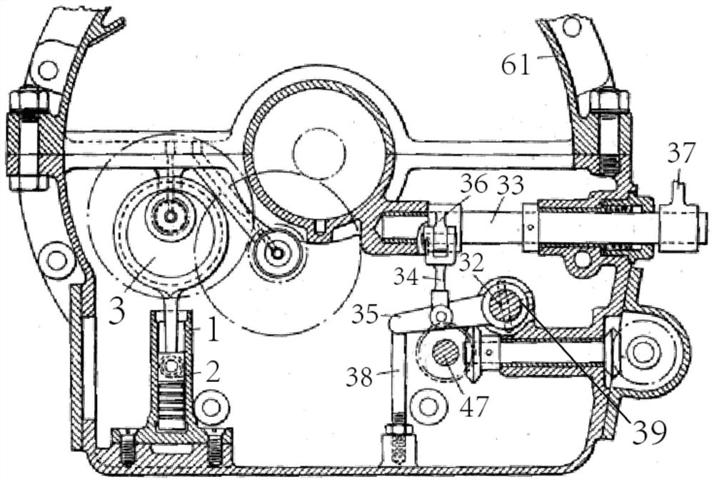 Pedal transmission mechanism of escalator gear mechanism control device