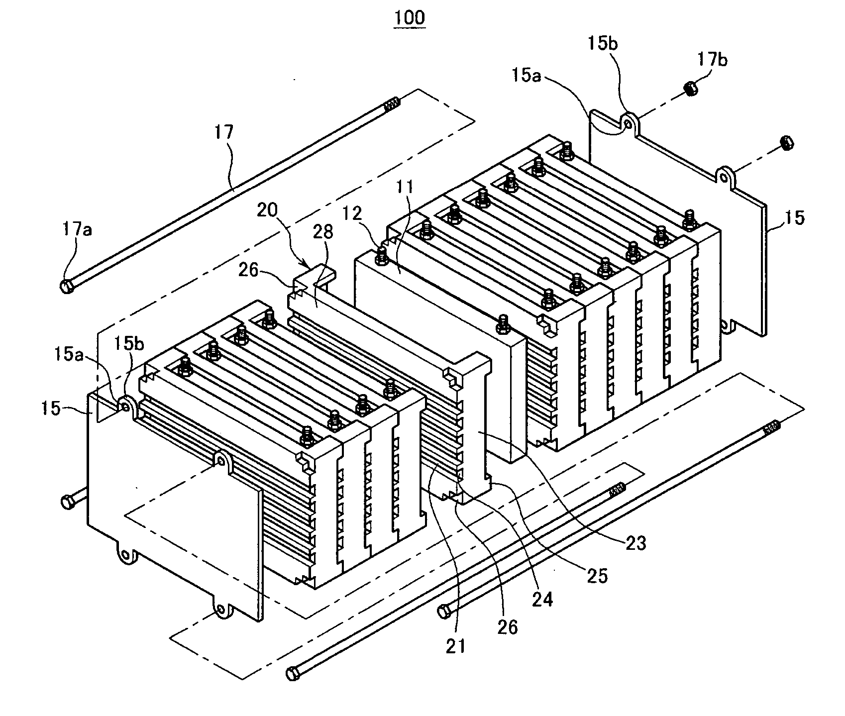Battery module with improved cell barrier between unit cells