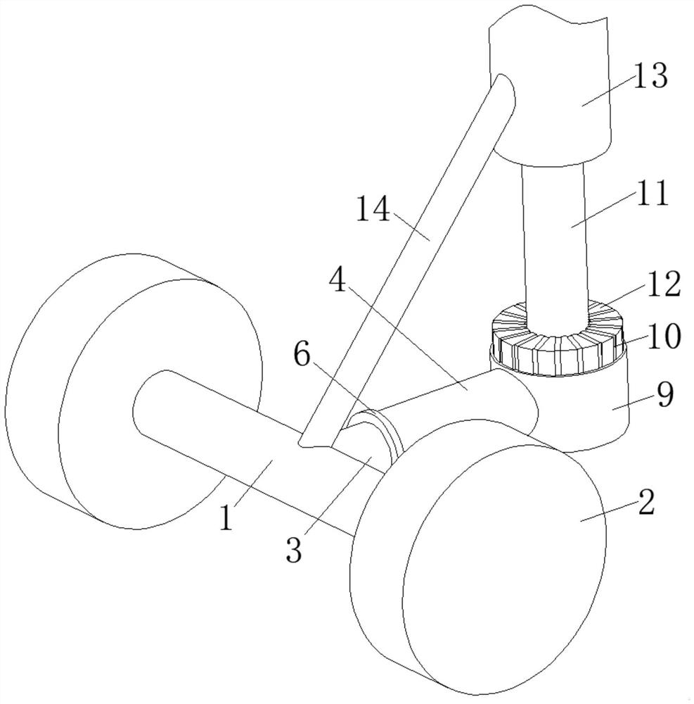 Airplane front damping undercarriage device