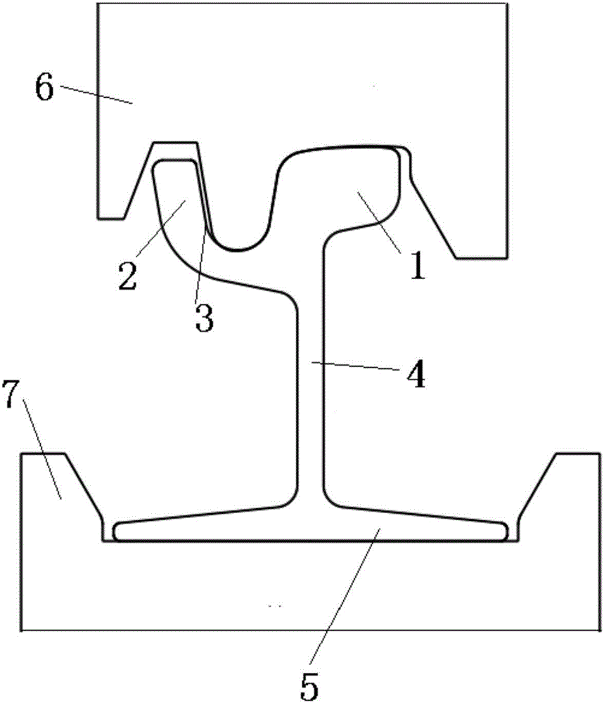 Straightening structure for groove-shaped rail