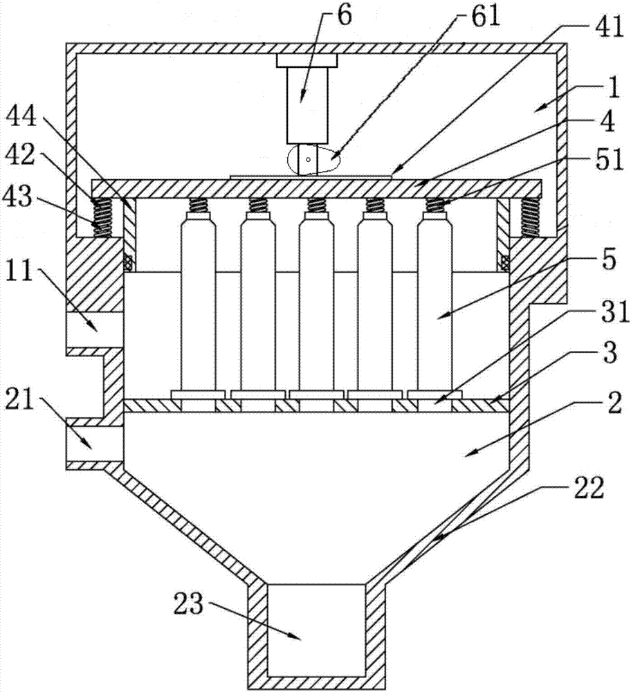 Filter bag dust-removing device