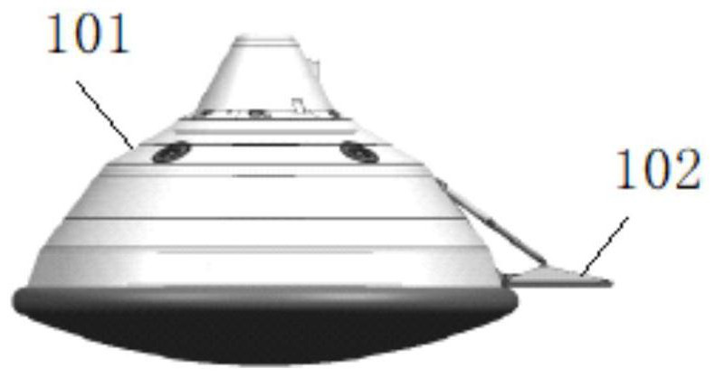 Aerodynamic layout structure of a Mars landing rover