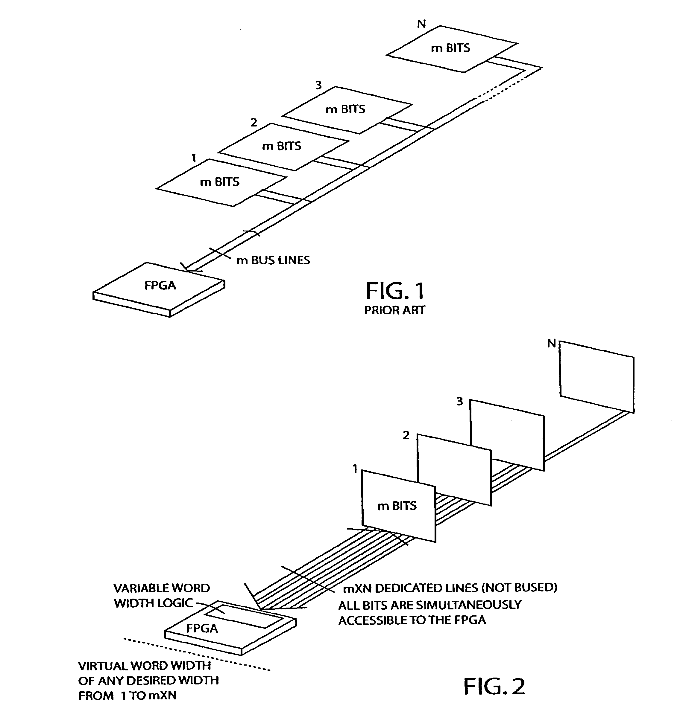 Field programmable gate array incorporating dedicated memory stacks