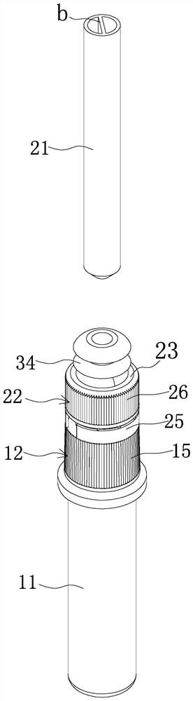 Combined type sample collecting and detecting device as well as sampling tube and detecting pipe thereof