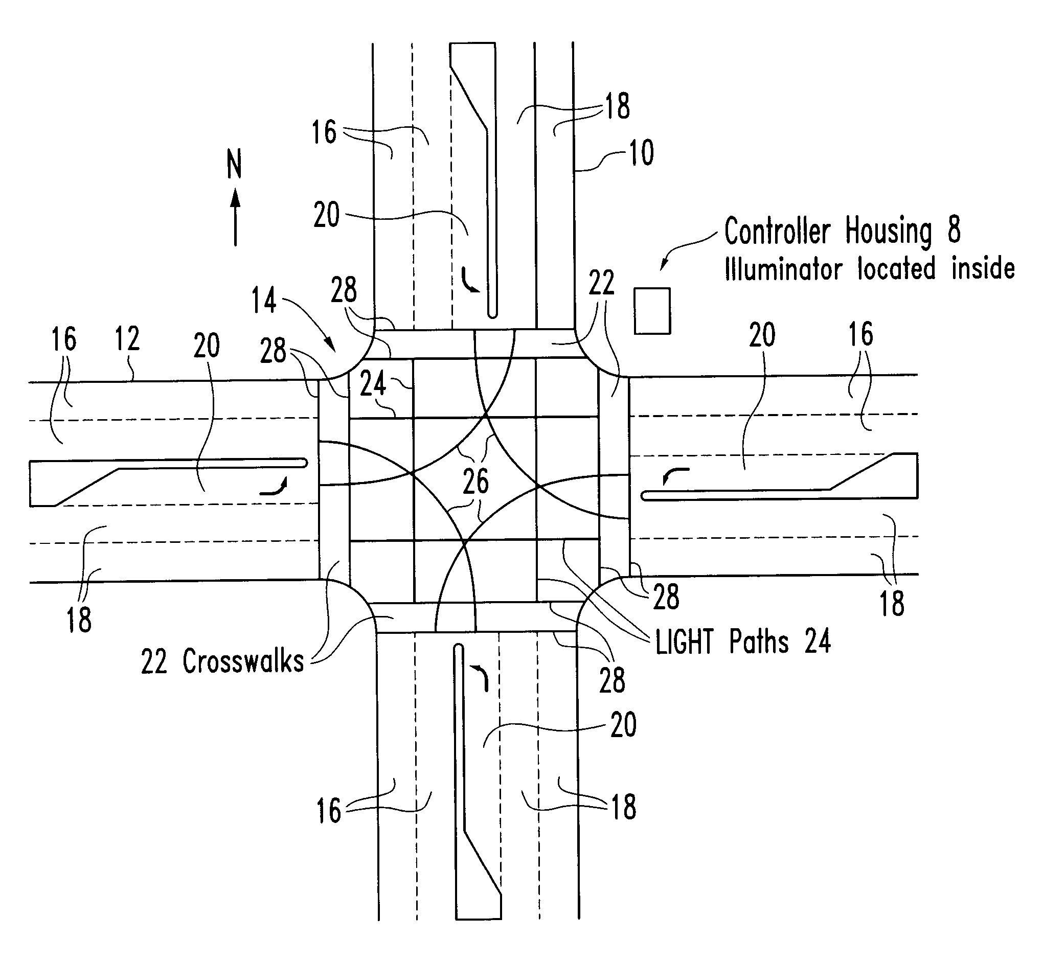 Fiber optic roadway guidance apparatus and system