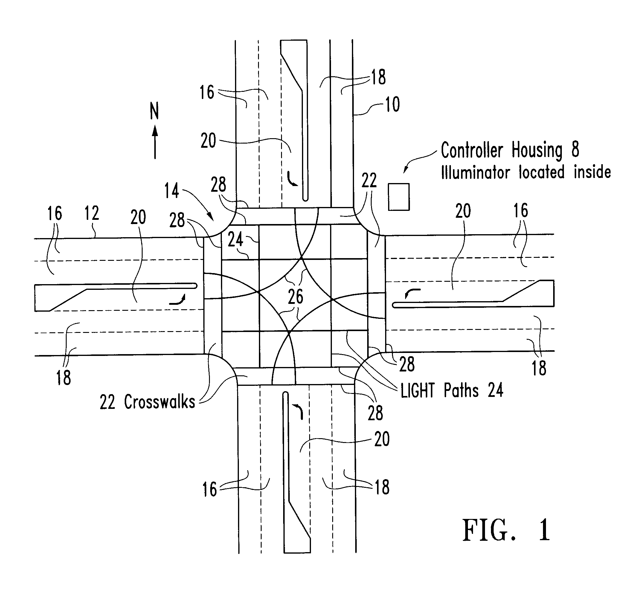 Fiber optic roadway guidance apparatus and system