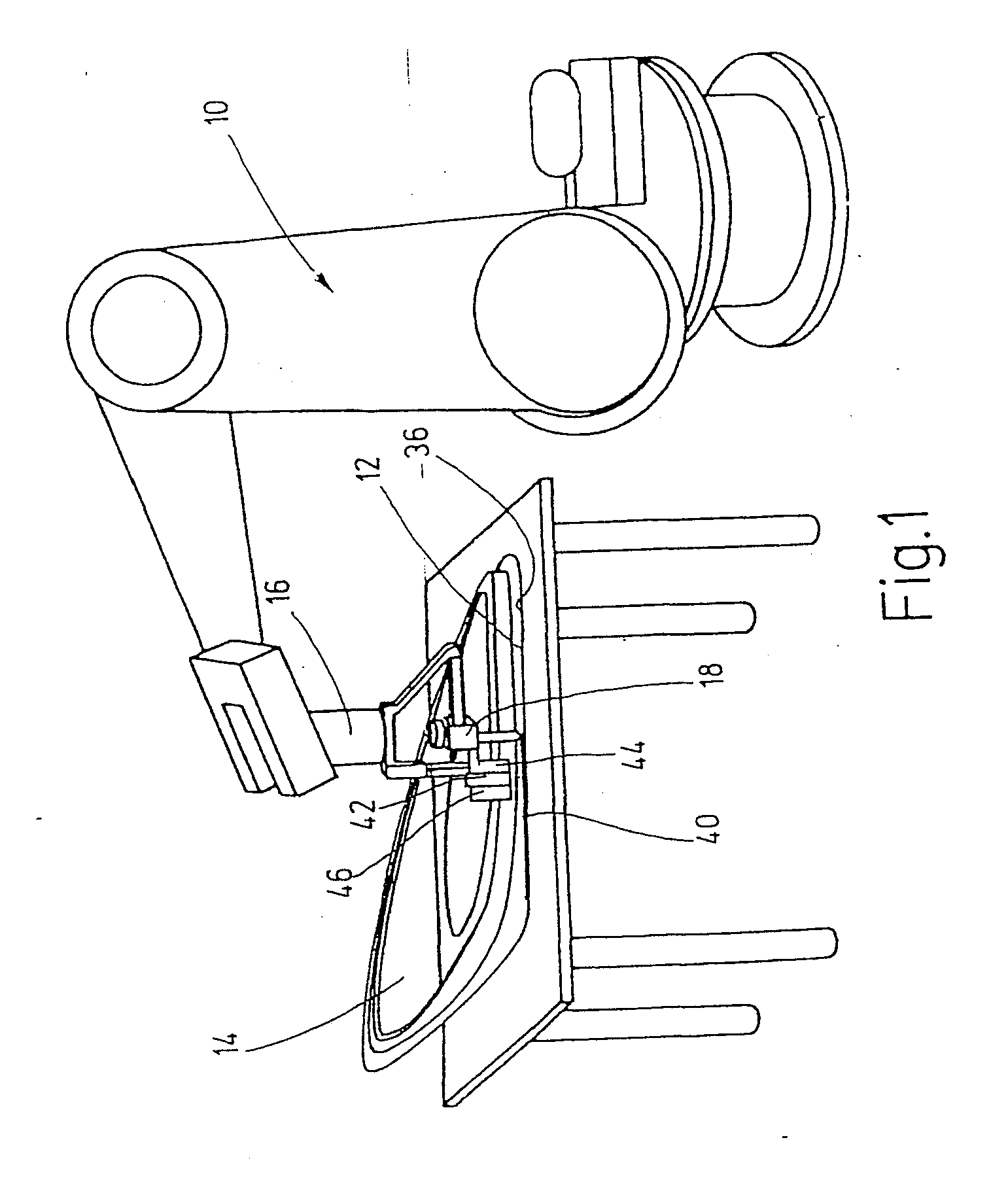 Device for applying adhesive to a workpiece