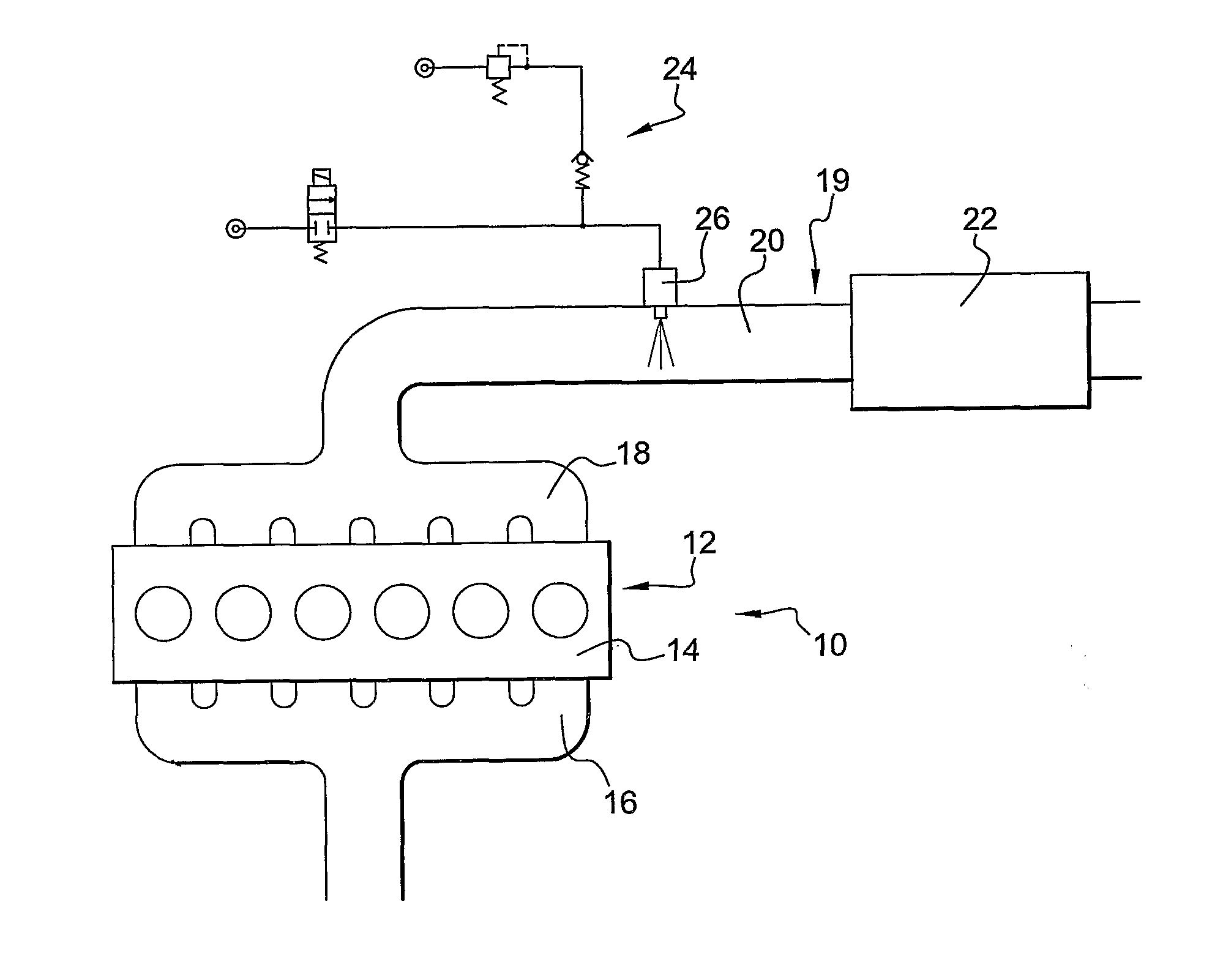 Apparatus and method for injection of a fluid for an exhaust gases treatment device