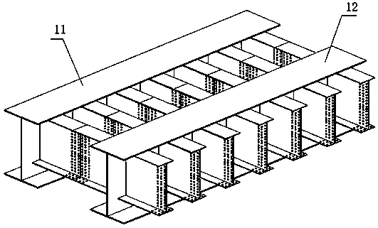 Steel sheet combined beam hole making and assembling method