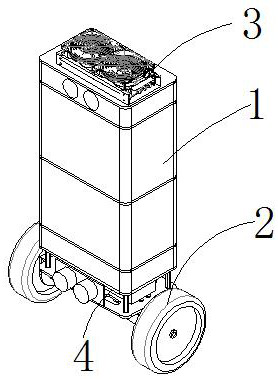 Temperature adjusting device of double-wheel constant-temperature meal delivery robot