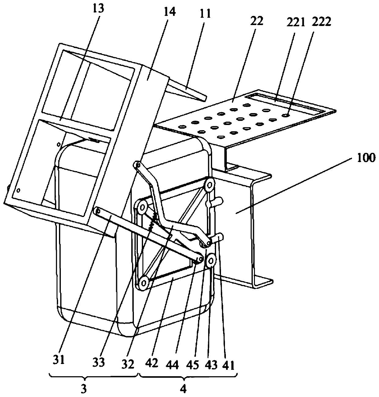 Pedaling ladder device and vehicle thereof