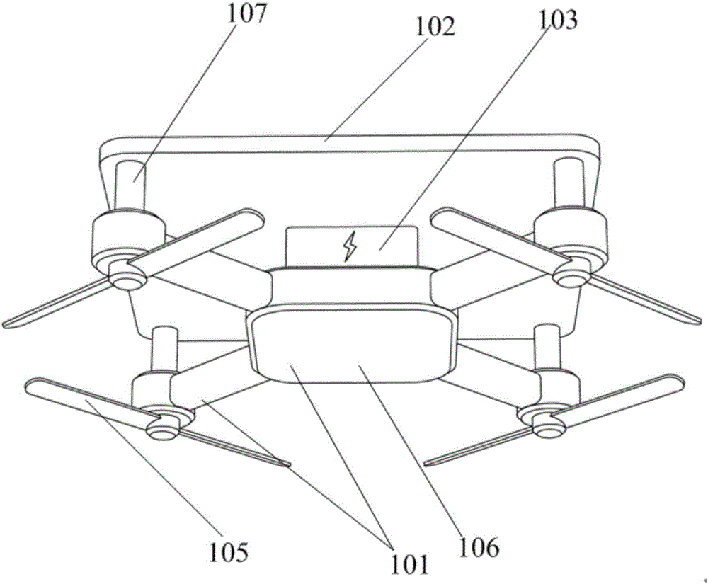 Service type unmanned plane, unmanned plane charging system and charging method
