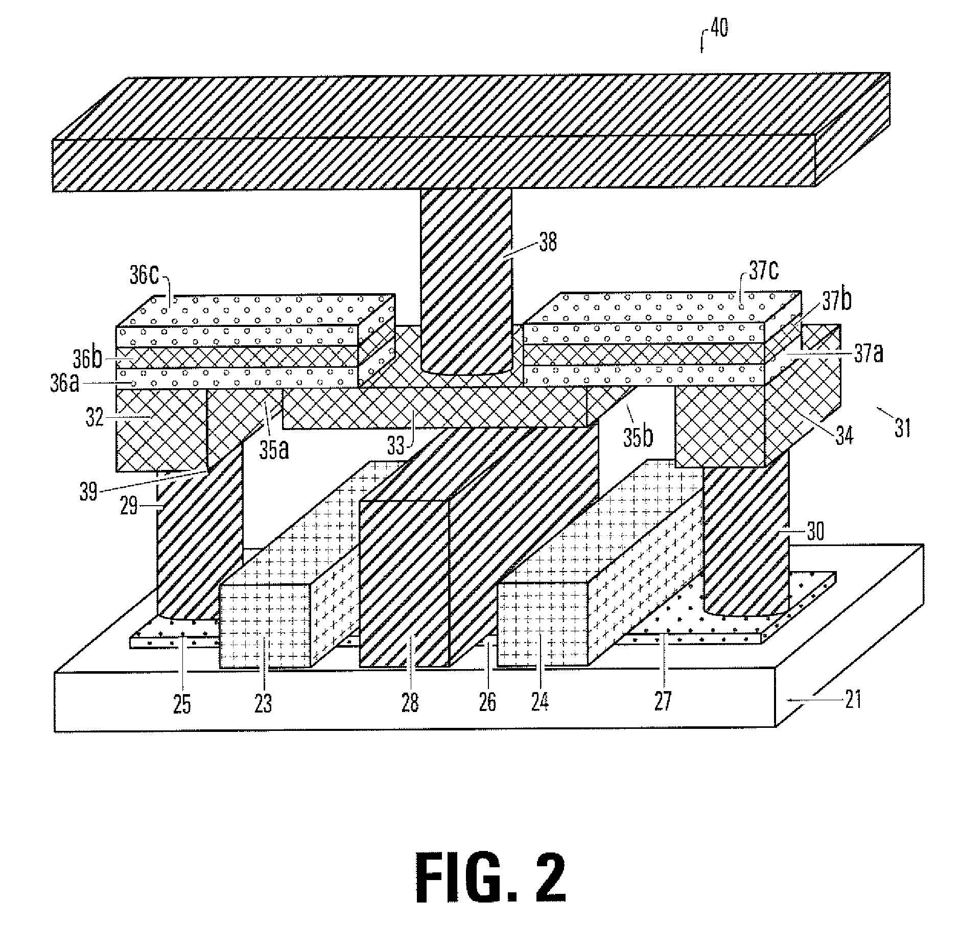 Thin film fuse phase change cell with thermal isolation layer and manufacturing method