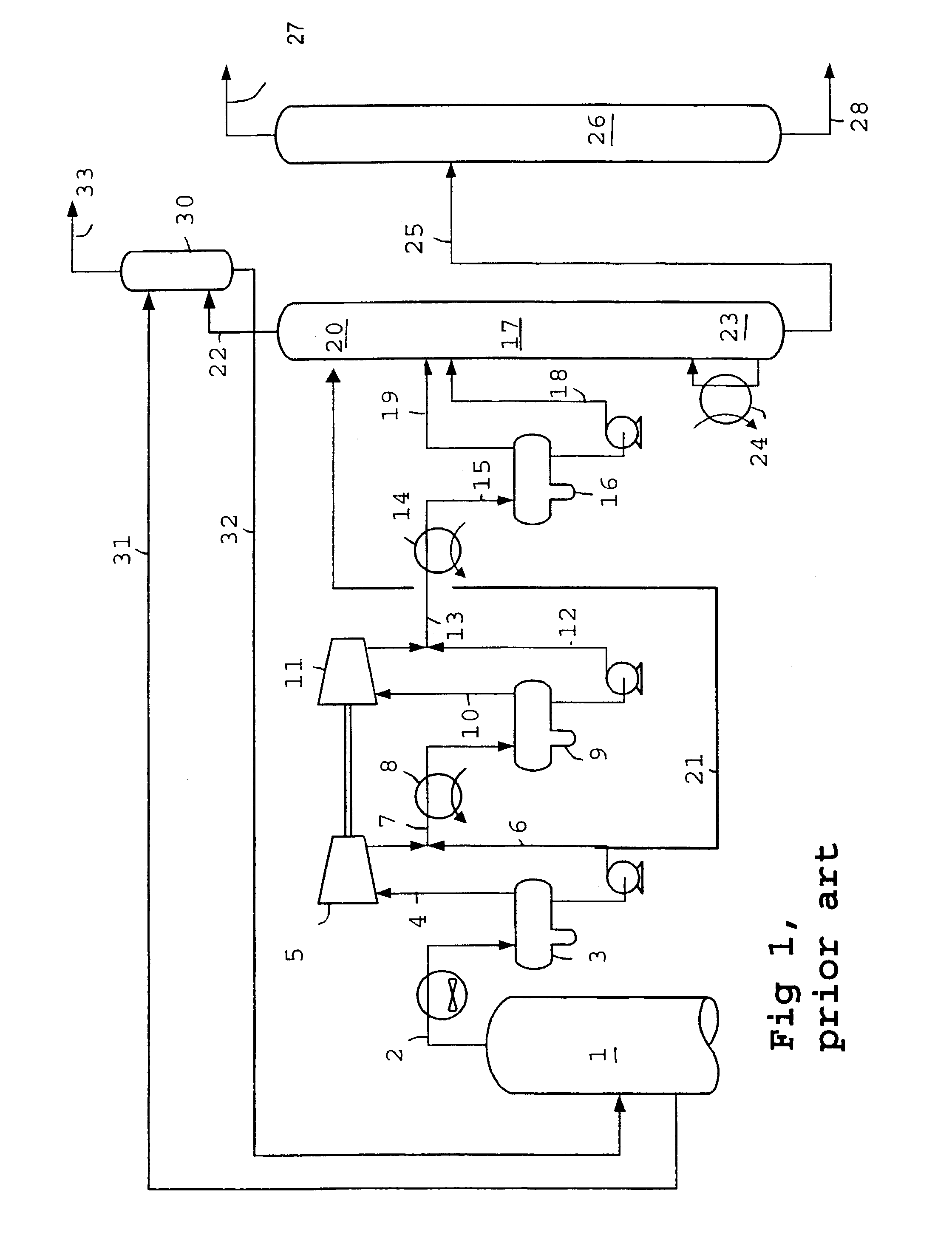 Use of low pressure distillate as absorber oil in a FCC recovery section