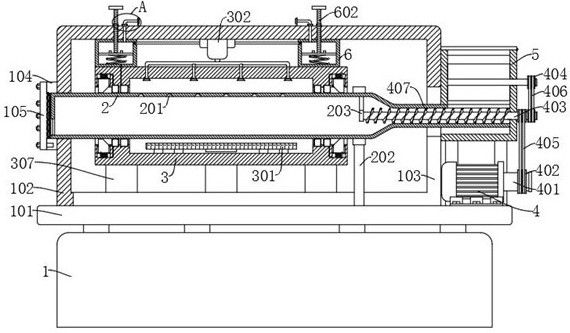 A continuous silicon carbon negative electrode coated dynamic CVD deposition furnace