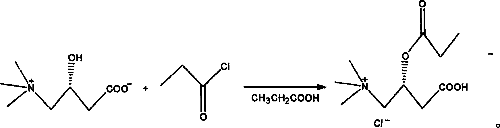 Method for synthesizing propionyl levo-carnitine hydrochlorate