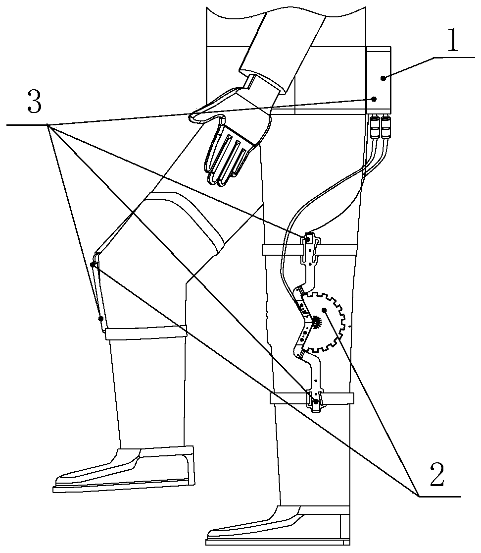Wearable flexible knee joint exoskeleton and control method thereof