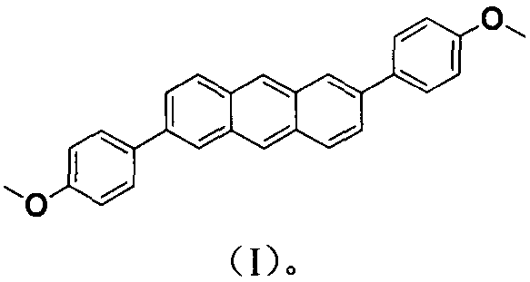 Isotropic anthryl compound with oxygen atom substituents, preparation method and application