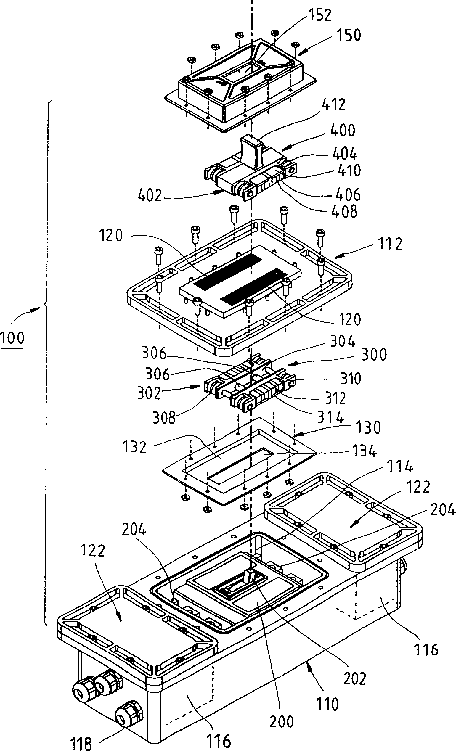 Closed type electrical switch assembly