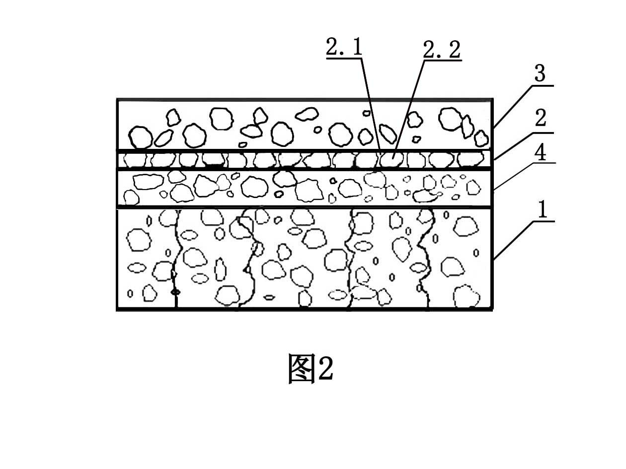 Hot-distribution rubber bituminous pavement and construction method thereof