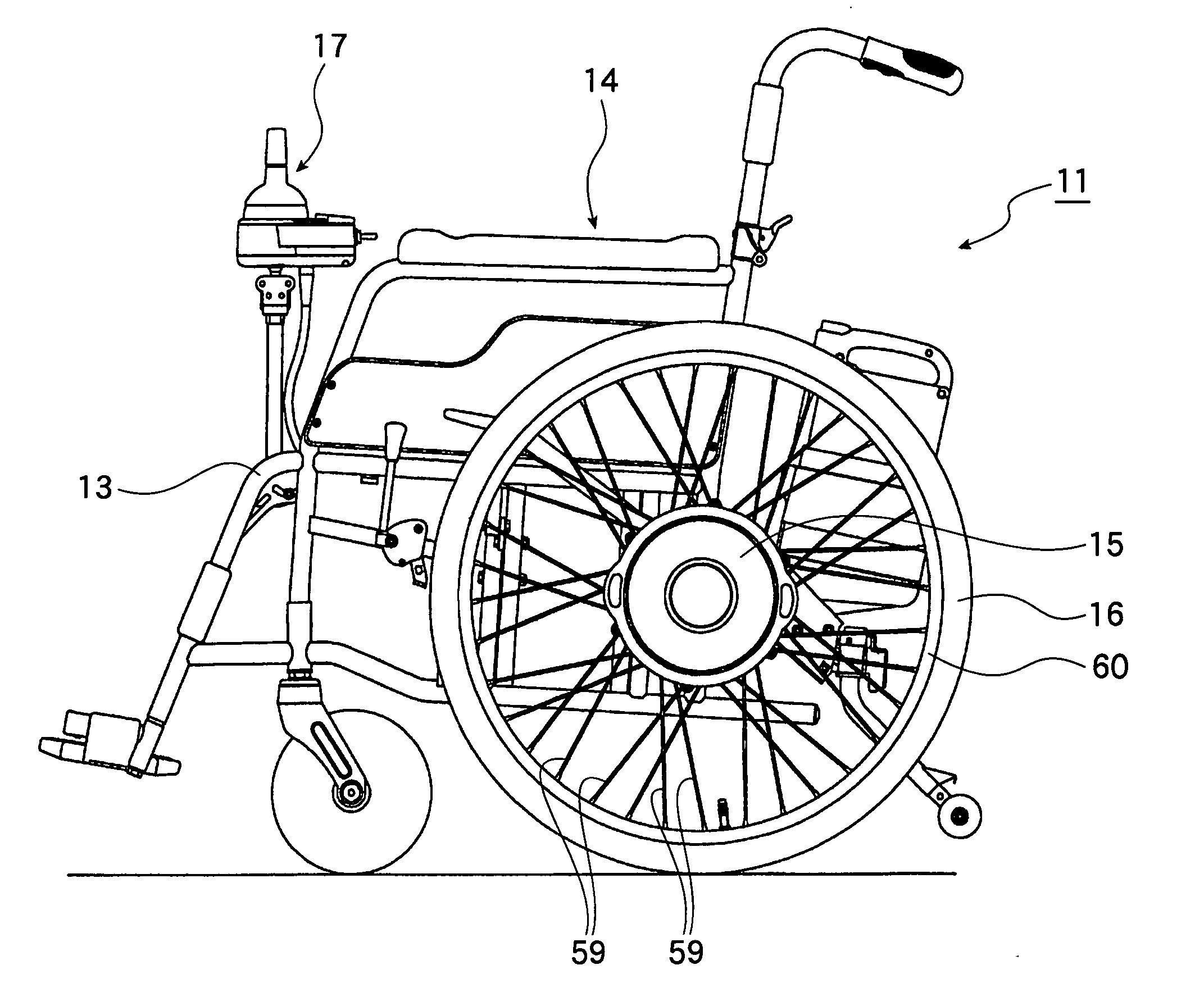 Rotary electric machine and electric wheelchair mounted with rotary electric machine
