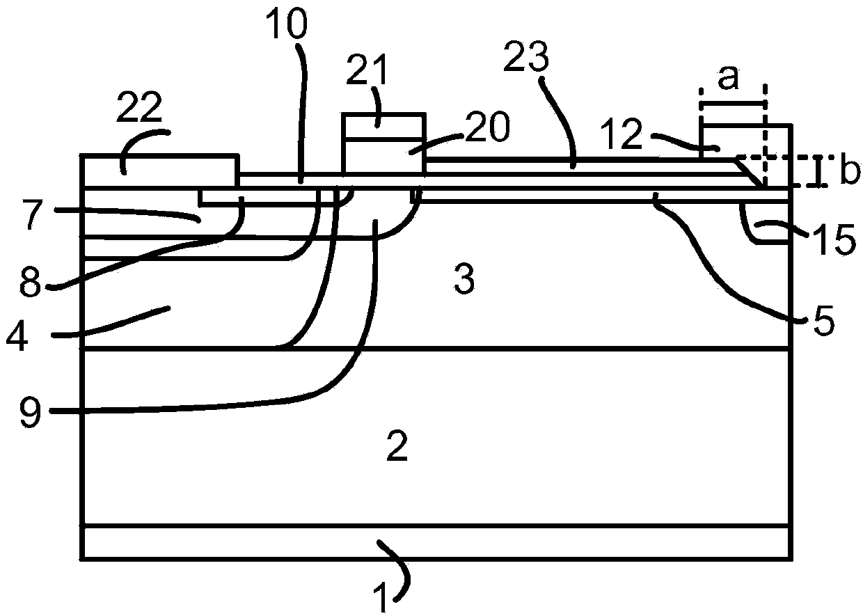 RF-LDMOS (radio frequency laterally diffused metal oxide semiconductor) self-alignment drain terminal field plate structure and fabrication method thereof