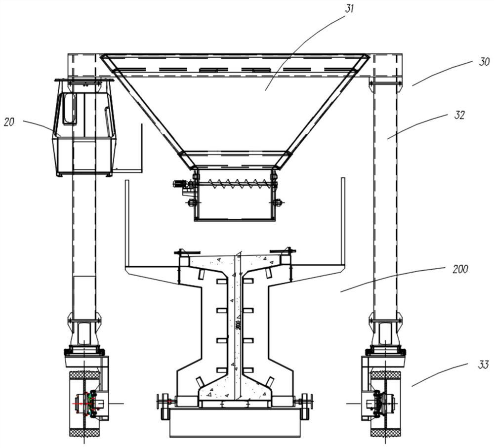 Intelligent concrete pouring trolley for beam slab pouring