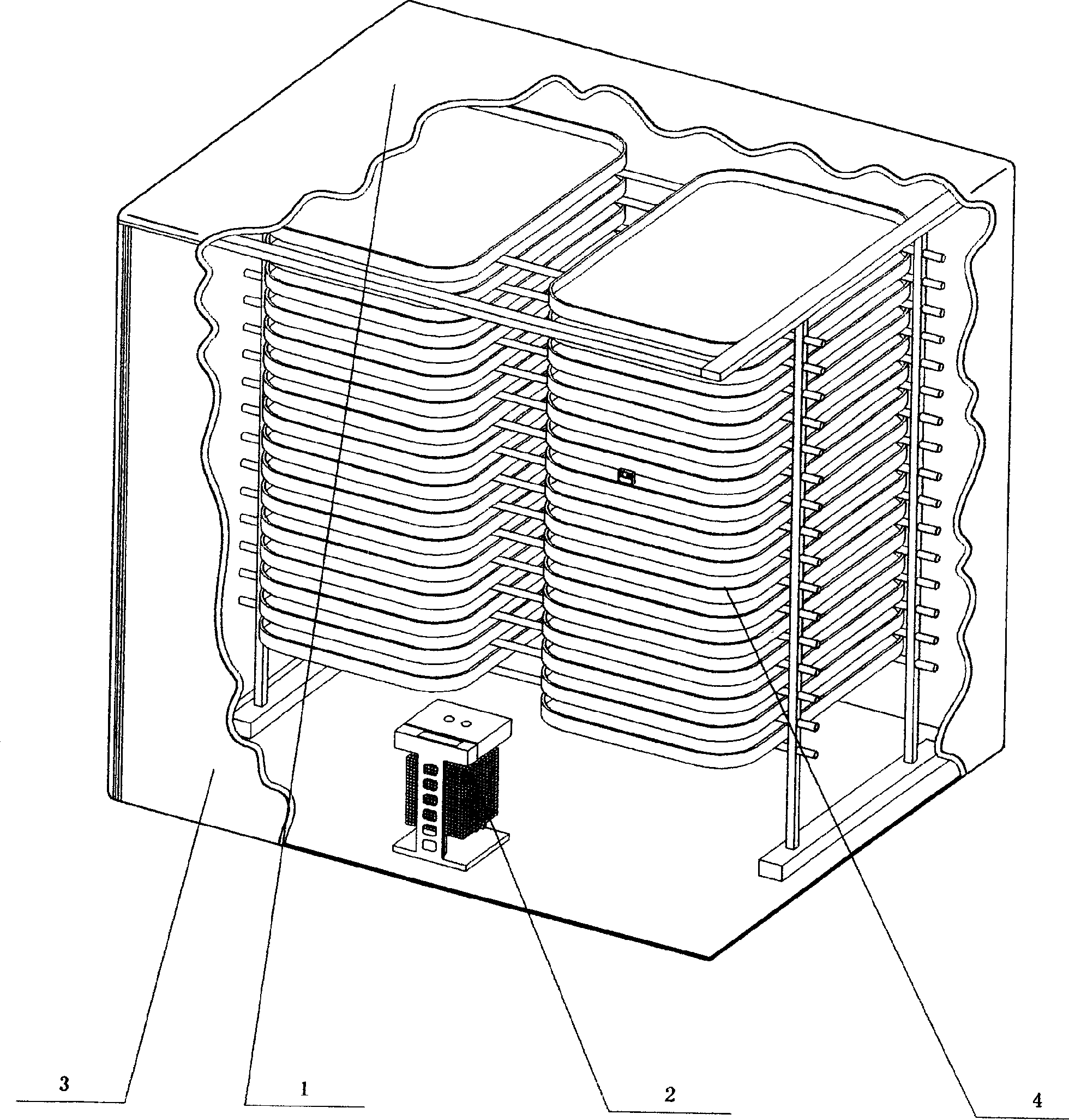 Method for rearing young silkworm in constant temperature and humidity