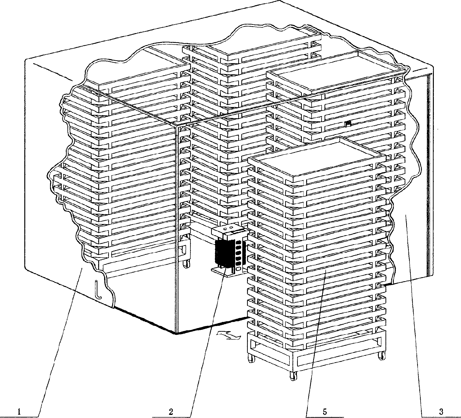 Method for rearing young silkworm in constant temperature and humidity