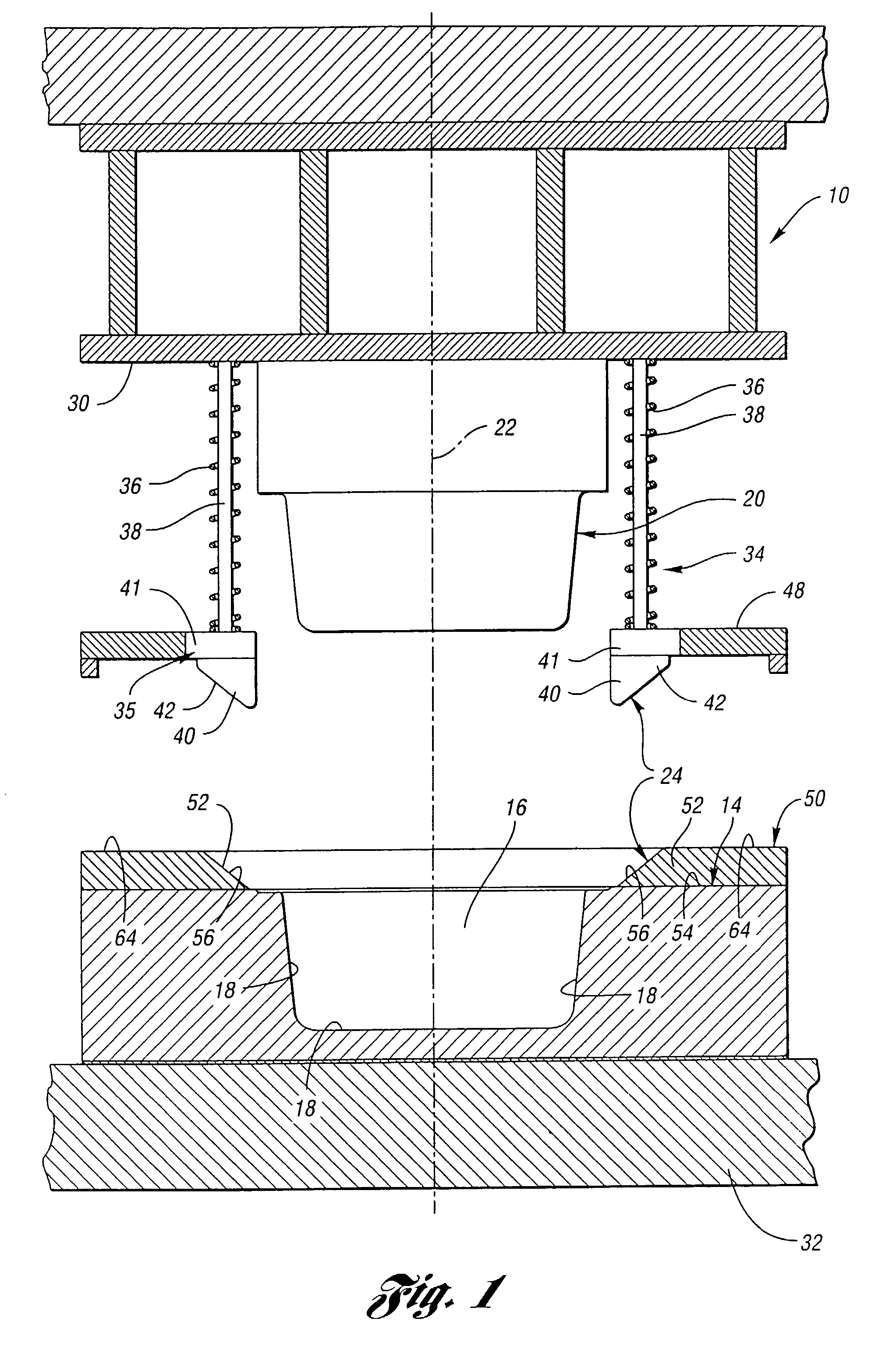 System for molding thermoplastic sandwich material and deep-drawn article produced thereby