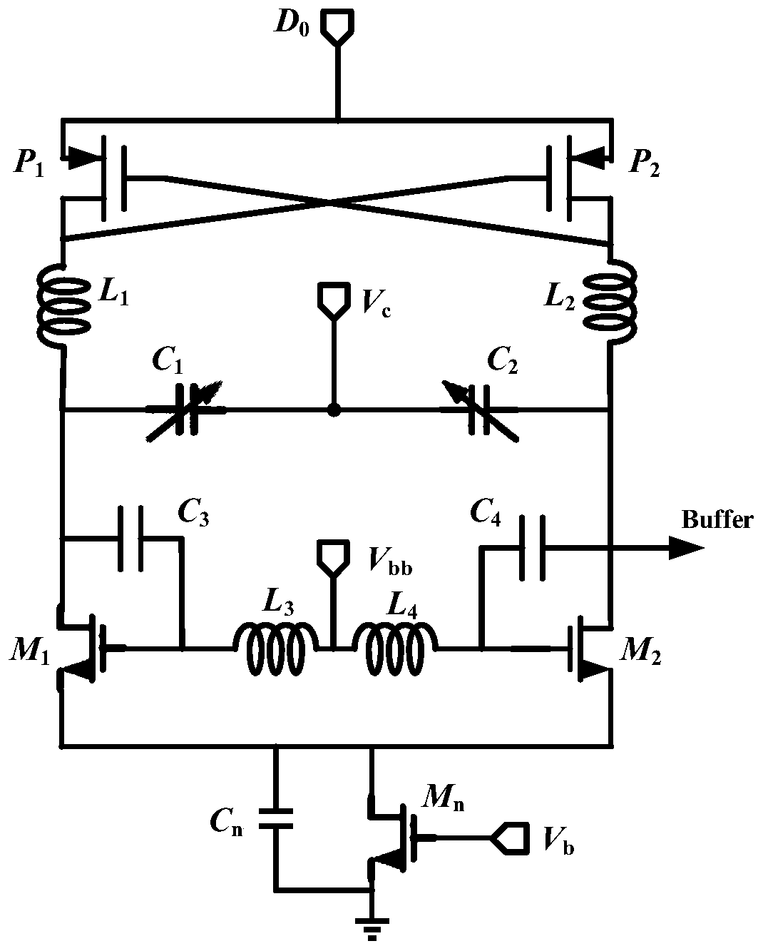Narrowband switching millimeter wave voltage-controlled oscillator with wide tuning range