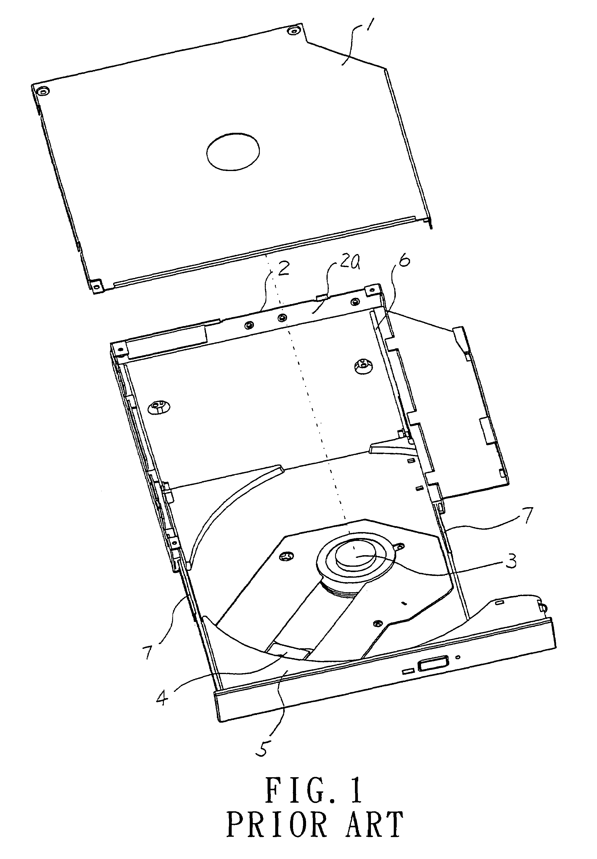 Sliding mechanism for optical compact disk drive