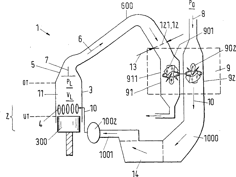 Longitudinally wound two-stroke diesel motor and method for operating the same