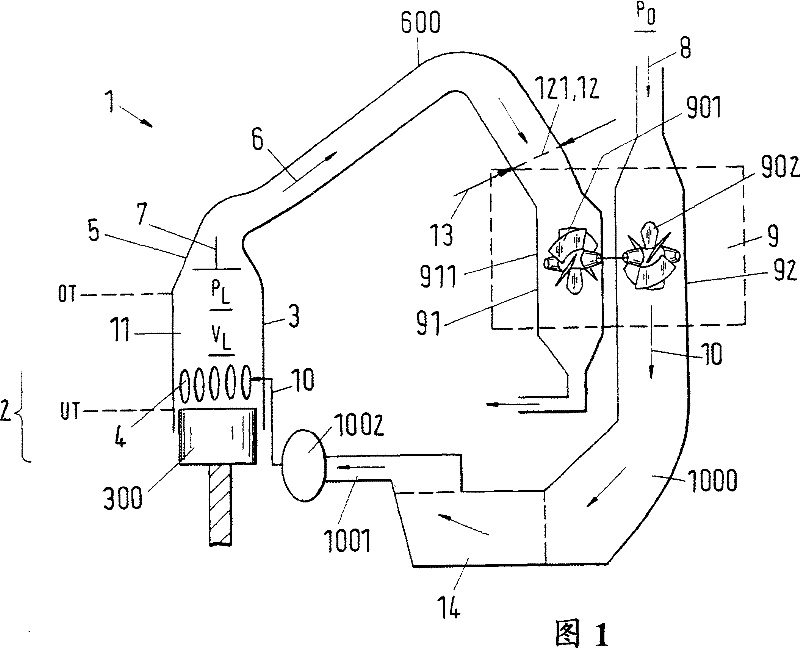 Longitudinally wound two-stroke diesel motor and method for operating the same