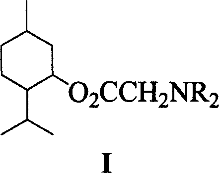 Derivative of new type menthol, preparation method and application