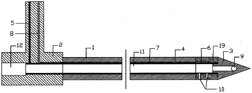 Radiofrequency ablation volume reduction electrode capable of exporting lung exhaust gas