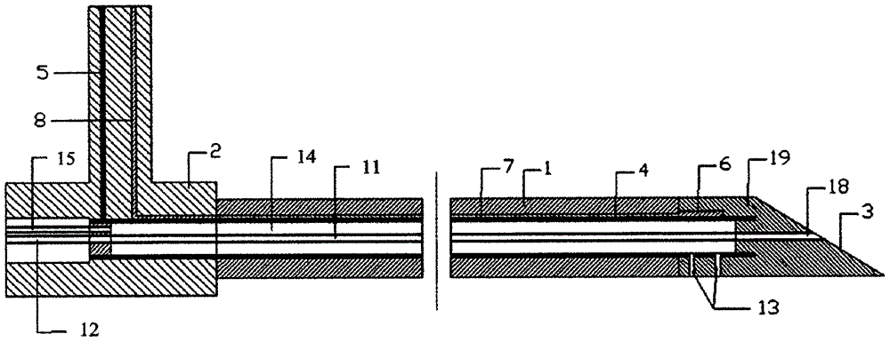 Radiofrequency ablation volume reduction electrode capable of exporting lung exhaust gas