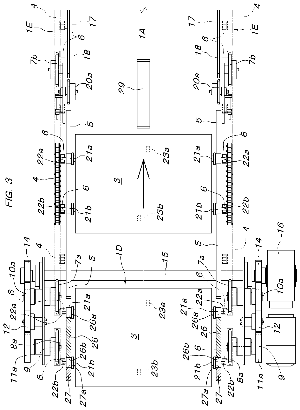 Conveyance device using carriage