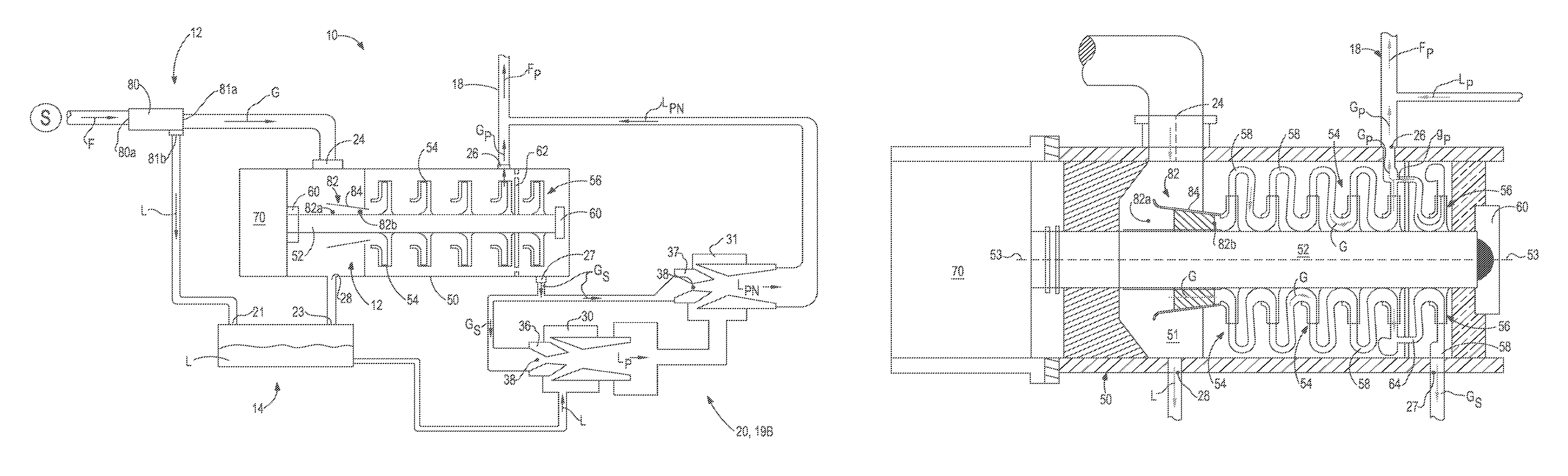 Compressor assembly including separator and ejector pump