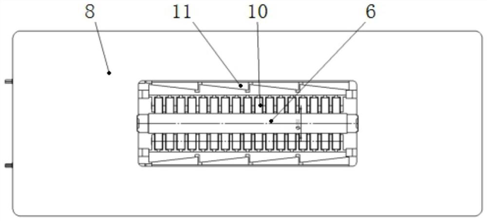 Ten-roller rolling mill with horizontal rack