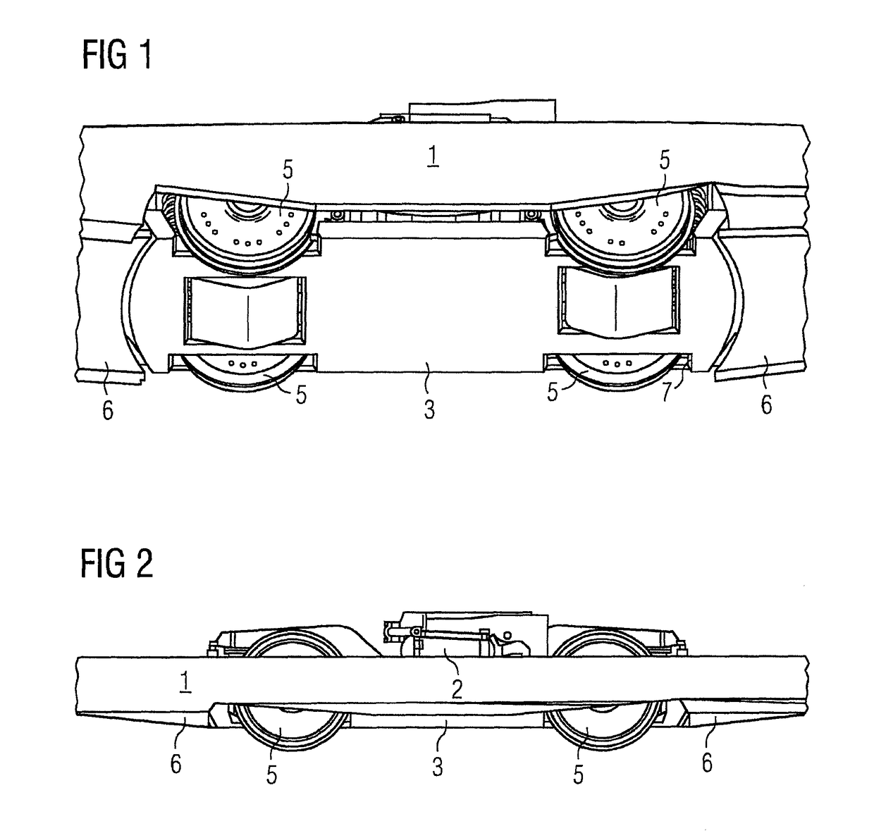 Rail vehicle having a concealed undercarriage