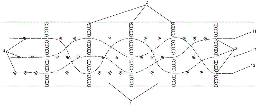 Ecological fish way with multi-flow-speed channels