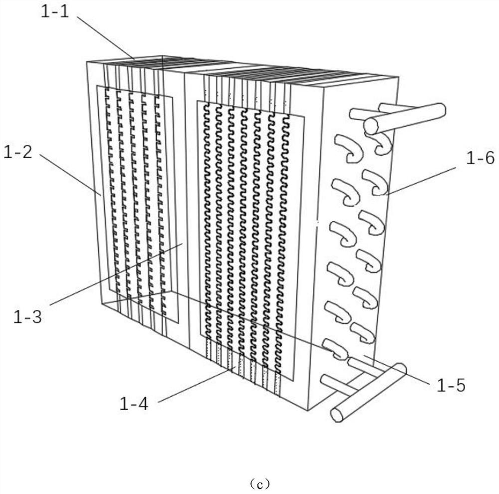 Combined-type coil pipe air treatment device, air treatment system based on combined-type coil pipe air treatment device and using method