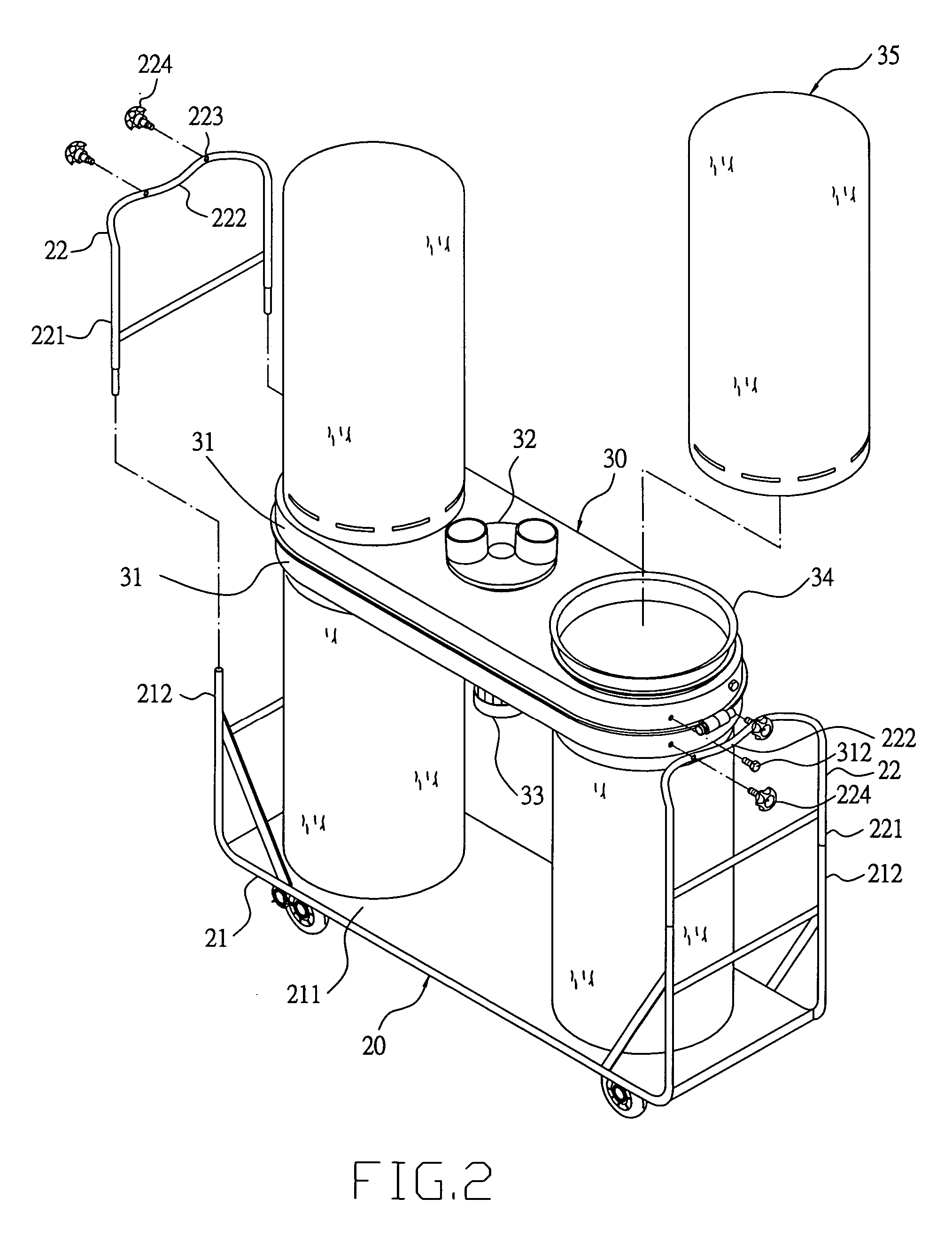 Dust collector with an invertible wind exhausting case