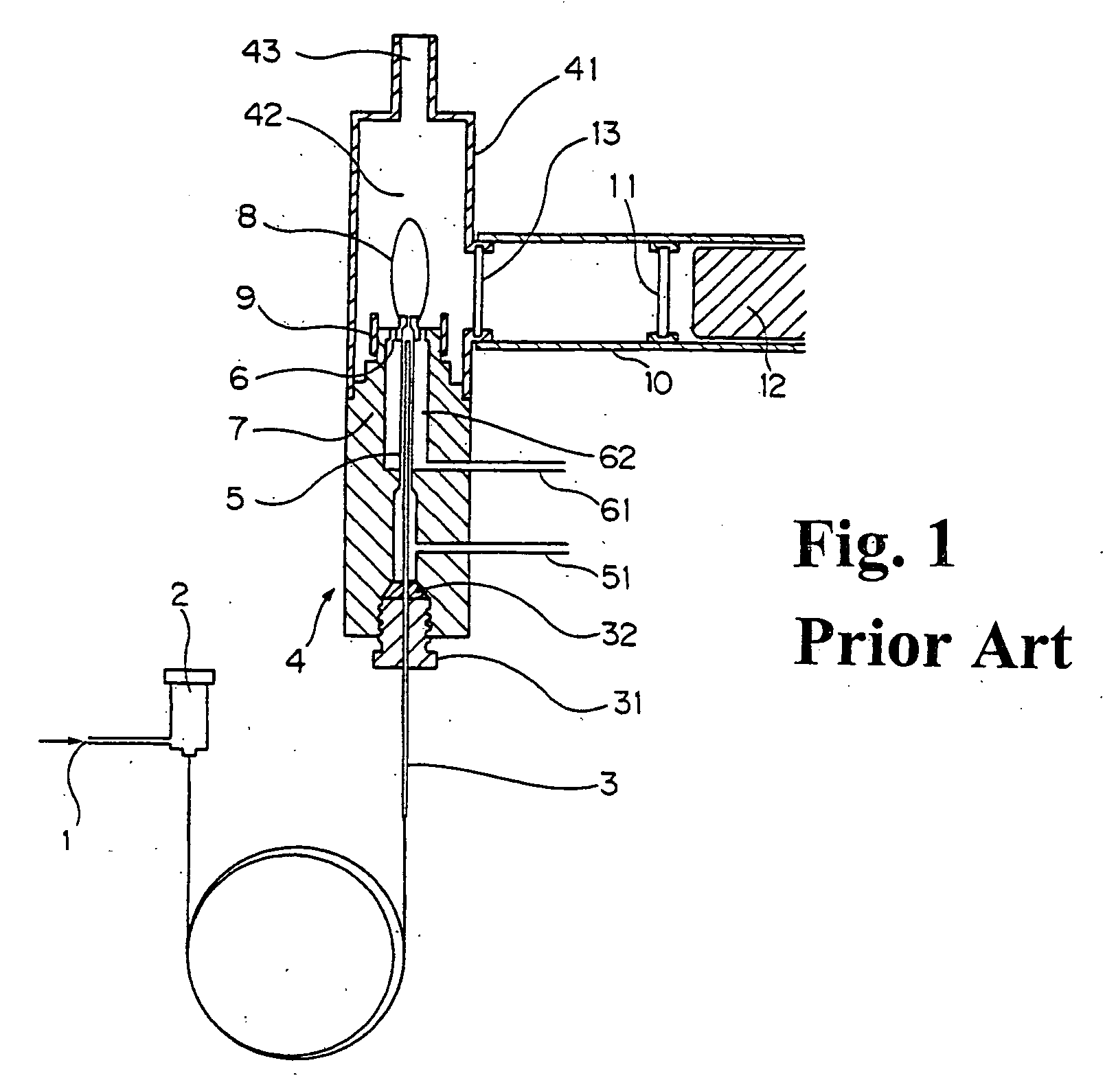 Flame photometric detector of gas chromatograph