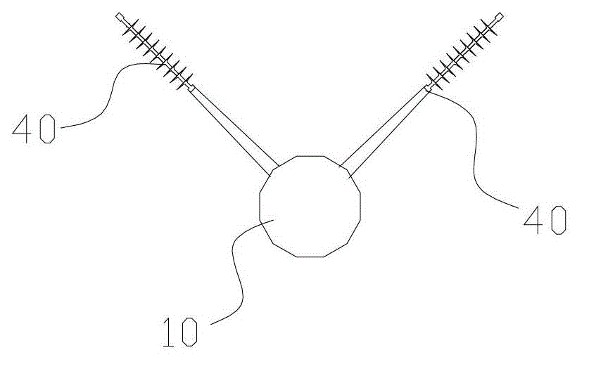 Steel pipe pole enabling electro-transmission lead to be buried